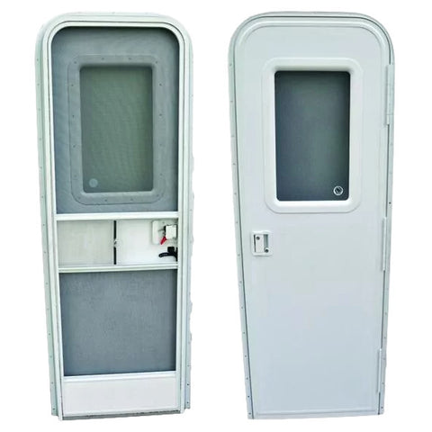 26" W x 72" T Radius Entrance Door RH White Lock (	015-217709)