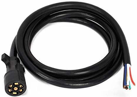 (TC7-8C2) 7 Way Trailer Cord (Bargman) 8ft