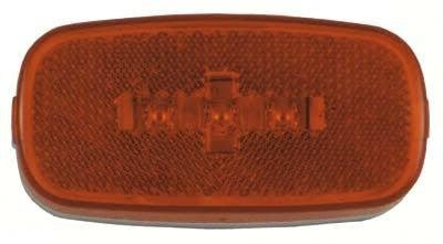 4 Inch x 2 Inch | Amber LED Marker Light with White Base | J-625-AW