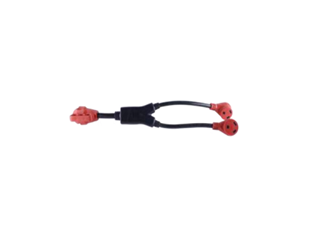 (RVYA50-3030) RV Y Adapter 50A Male Plug to Two 30A Female Connectors