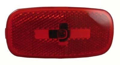 2" x 4"  Incandescent Marker Light Red/Black Base J-626-RB