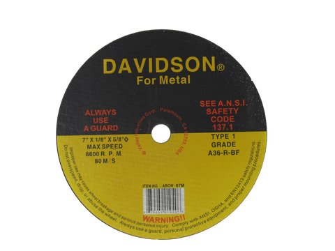 Davidson 7"x1/8"x5/8" Cut Off Wheel