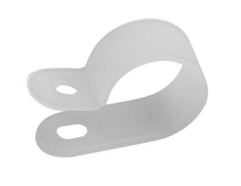 1/2" White Nylon Cable Clamp