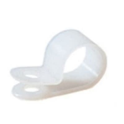 1" White Nylon Cable Clamp