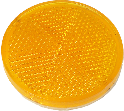 2-1/4 Inch Amber Round Adhesive Reflector | 2 Pack | J-214-A