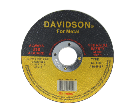 Davidson Cut Off Wheel for Metal 4-1/2" x 1/16" x 7/8"