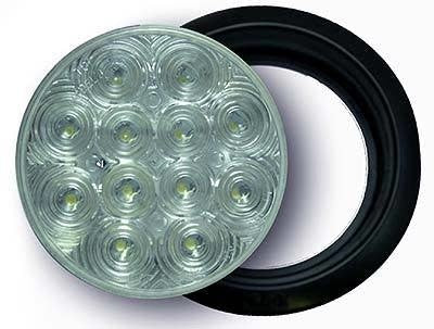 J-4512-CK 4" Round LED Backup - Clear/Clear Lens - Clearance