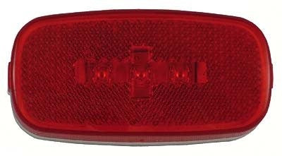 4 Inch x 2 Inch | Red LED Marker Light with White Base | J-625-RW