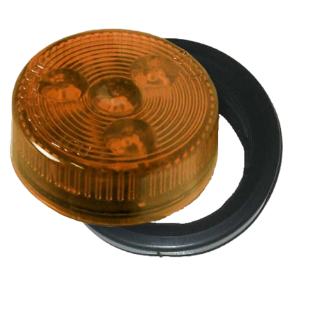 LED Trailer Light 2" Round Amber/Amber w/Grommet & Wire (J-15-AK)
