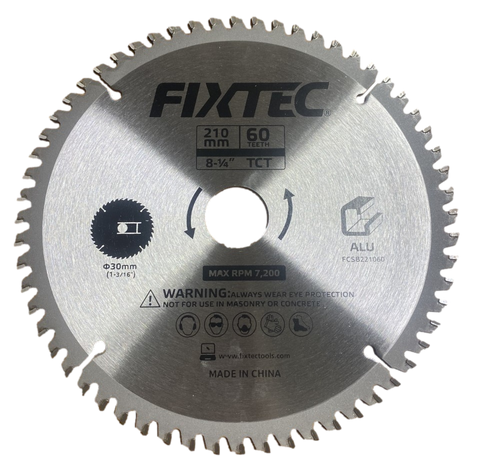 8.25" TCT Saw Blade for Aluminum (FCSB221060)