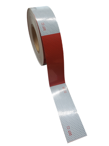 Reflective Tape - DOT 50 Yards 11" Red  7" White - RF2-150-2