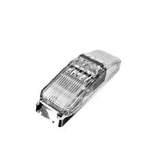 1" x 4" Amber PC Sidemarker Clear Lens w/Chrome Base S19-AC00-1 (Kit)