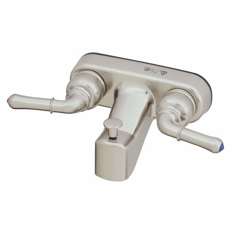 4" Tub/Shower Diverter W/Teapot Lever Handles & Vac Breaker Brushed Nickel (U-YNN41VBN)
