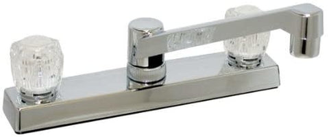 8" Hi-Rise Kitchen Faucet W/Clear Acrylic Knob Handles (PF211326)