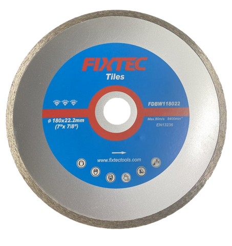 Continuous Rim Tiles Diamond Cutting Blade 7" x 7/8" x 5mm Blade Width (FDBW118022)