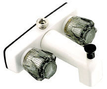 Phoenix Tub Shower Faucet - 4" - White with Smoke Handles - P4707D, PF213261