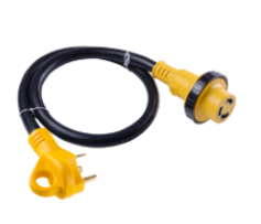 (TEC3050H) 30A RV Extension Cord with Twist-Lock Connector and Grip Handle 10/3 STW 50 ft