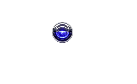 E34 Step Light Grommet  Mounted Blue W/ Chrome Cover (E34-BC00-1)