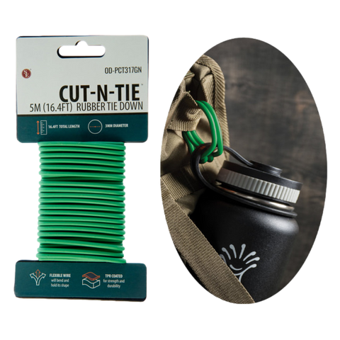 16.5' x 1/8" TPR Coated Tie Down-Green (OD-PCT317GN)