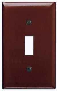 4 Pack - P&S TP1 WALL PLATE 1-GANG 1 TOGGLE BROWN