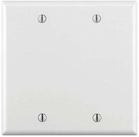 Leviton 4.5" x 4.5" 2-Gang No Device Blank Wall Plate White 88025