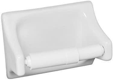 Daltile Bath Accessories Toilet Paper Holder White Glazed Ceramic