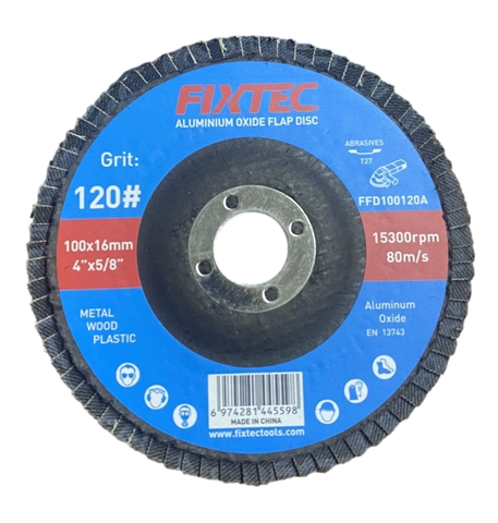 Aluminum Oxide Abrasive P120 Grit for Stainless Steel Grinding Wheel Flap Disc (FFD100120A)