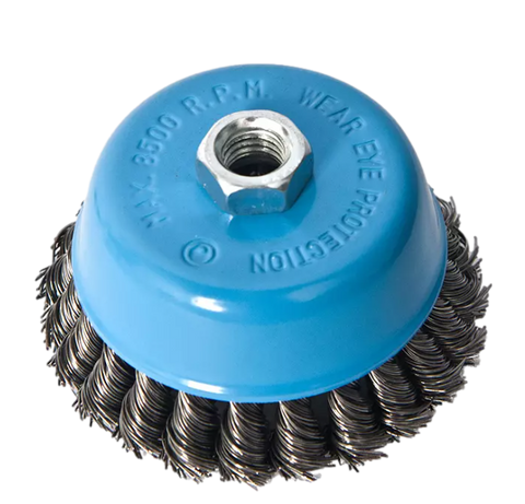 4" Twisted Wire Cup Brush with Nut (FWB58100B)