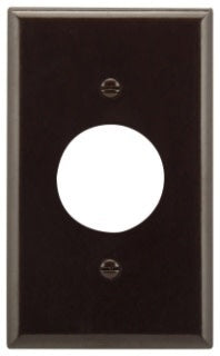 Cooper Box Wall Plate 1-Gang Single Receptacle Thermoset Standard Brown  2131B