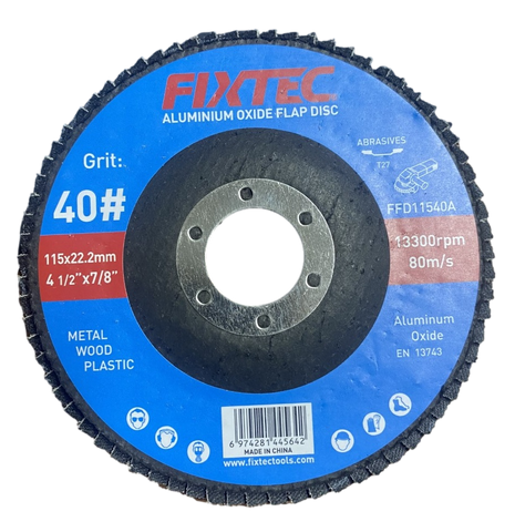 Industrial Quality Abrasive Mini Cutting Discs Aluminum Oxide Abrasive 4.5" Flap Wheel Abrasive Flap Disc (FFD11540A)