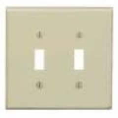 2 Way Switch Wall Plate  4.5"x 4.5"-  Cream