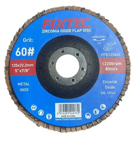 Flap Disc Abrasive Wheel Zirconia Stainless Steel Metal Polishing Aluminum Oxide (FFD12560Z)
