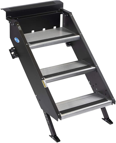 Morryde STP-206 Step Above-Gen2, 3 Step Entry Step, Manual 8" Rise, Fits Inner Door Flange Width Of  23.75-26.25"