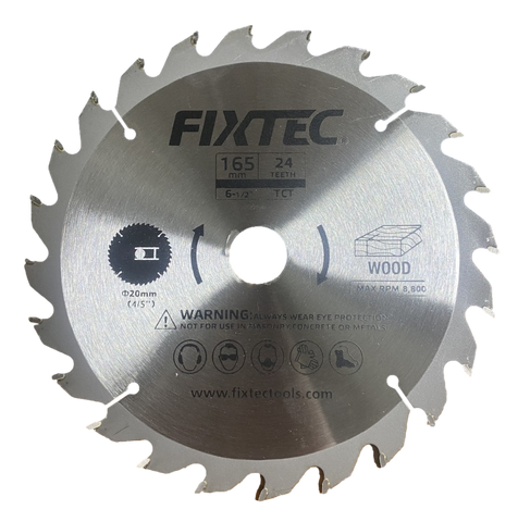 6.5" TCT Saw Blade For Wood (Super Thin) (FCSB116524)
