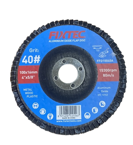 Aluminum Oxide Abrasive 4" X 5/8" P40 Grit for Stainless Steel Grinding Wheel Flap Disc (FFD10040A)