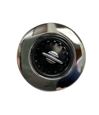2" Metal Kitchen Drain-Chrome Finish w/ Black Basket