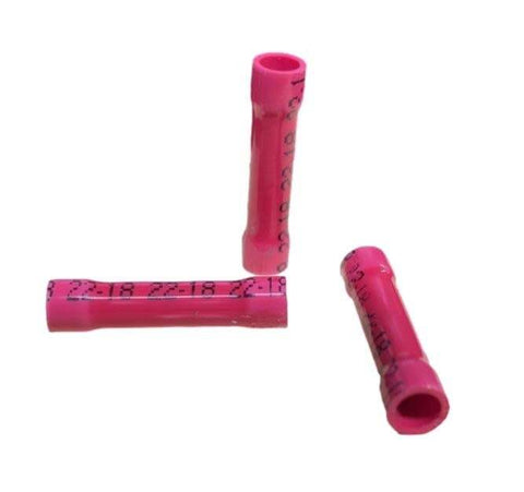 22-18 Ga. Insulated Wire Terminal Butt Splice Red