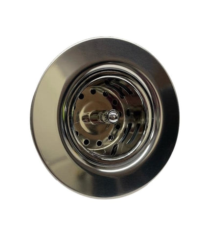 2" Plastic Kitchen Drain-Chrome Finish w/ Chrome Basket
