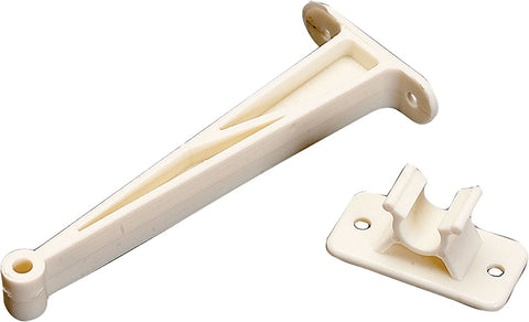 Door Hold Back 5-1/2" Colonial White 1 Piece