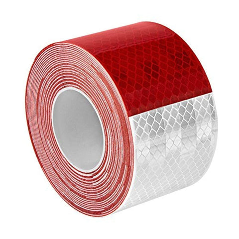 3M 983 3" x 50 YD Red/White Conspicuity DOT Tape