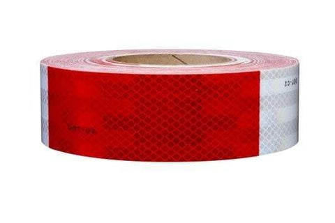 3M 983 2" x 50 YD Red/White Conspicuity DOT Tape