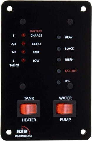 RV Tank Sensor Monitor Panel Black M2401 ***