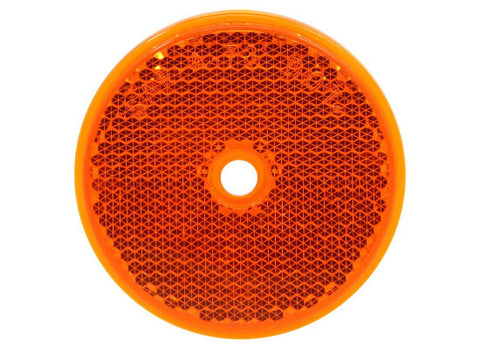 Amber Reflector Round Screw On