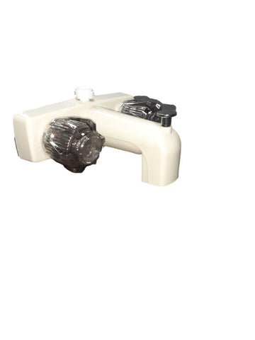 4" Tub & Shower Diverter Faucet W/Smoke Handles Parchment (PF213161)