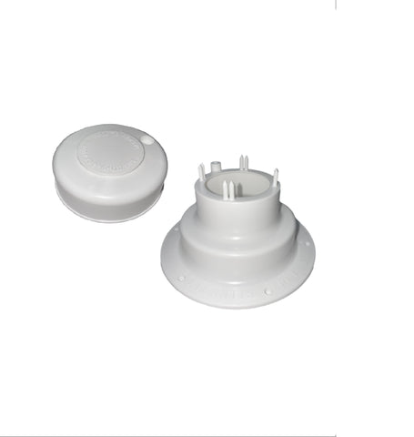 White Plumbing Vent Cap w/Collar
