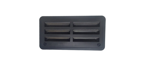 (Z1920RSV20-B) RV Refrigerator Side Vent 20" | Black Fridge Exterior Vent Cover