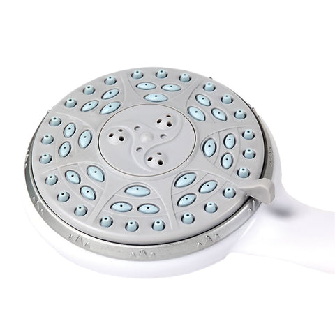 High-Pressure White Shower Head with On/Off Switch (43711)