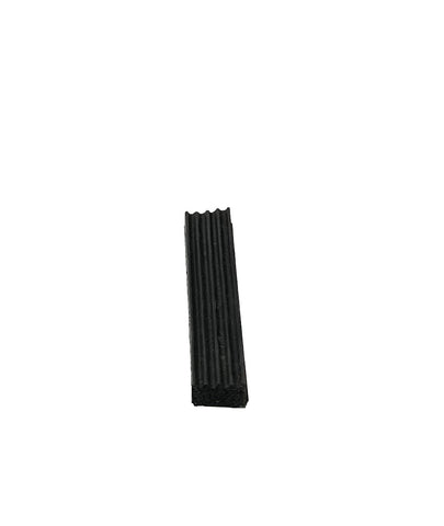 Rectangle Rubber Seal Ribbed Solid .500"W x .300"H w/Adhesive (By the Foot) LP2897