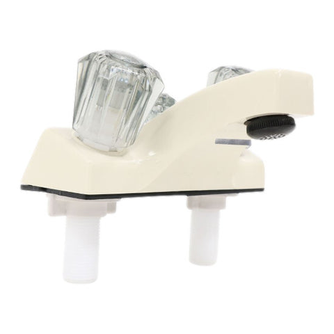 4" Bathroom Faucet W/D Spud White