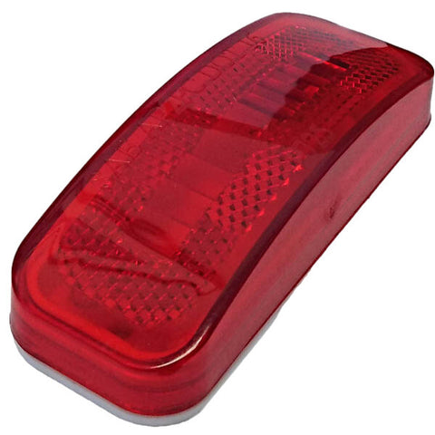 4" X 1 1/2" Red Surface Mount LED Clearance/Marker Light 2 Wire W/Reflex Lens V-725-R